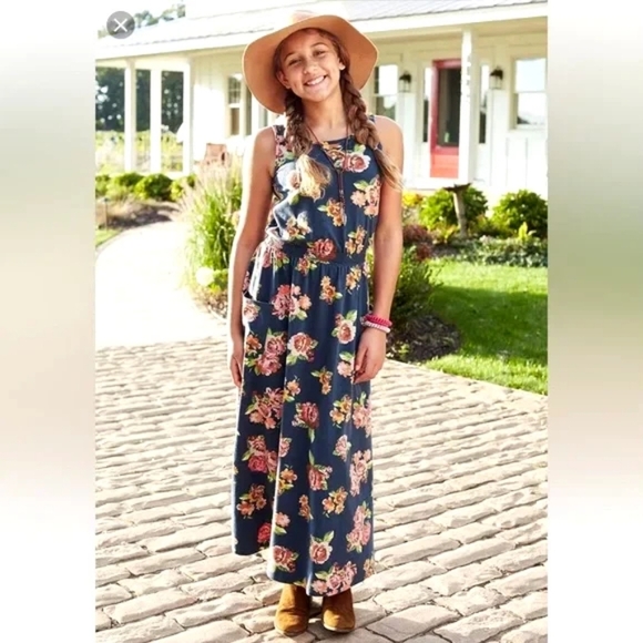 Matilda Jane - “To the Max” Blue Floral Maxi Dress - Picture 1 of 6